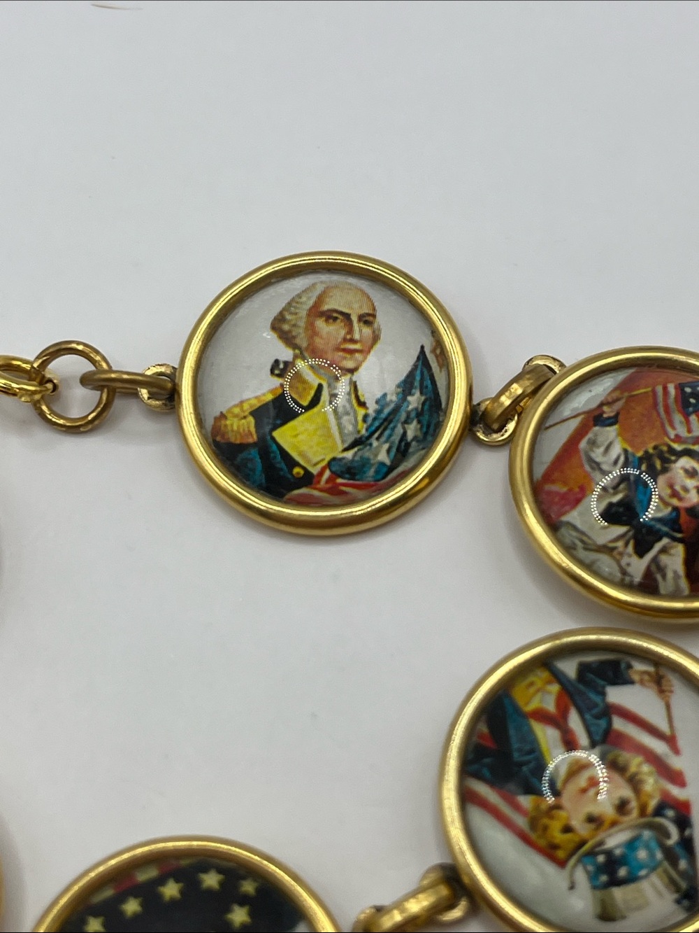 Designs From The Deep Patriotic Medallion Bracelet with Red, Blue & White - Picture 8 of 9